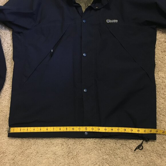 Vintage Canadian Banff Designs Gore-Tex Navy Classic Windbreaker Hooded Coat - Picture 14 of 16